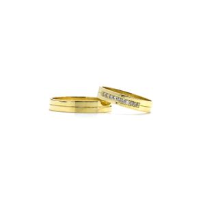 Alianças Eternity 4mm em Ouro 18k