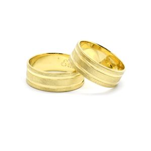 Alianças Igualdade 7mm em Ouro 18k