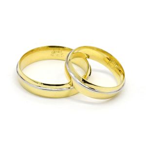 Alianças Empatia 5mm em Ouro 18k