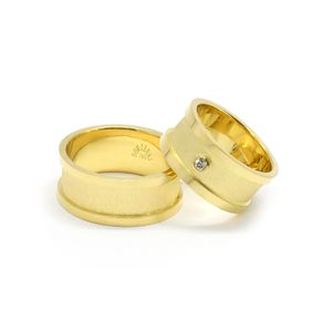 Alianças Resplendor 9mm em Ouro de 18k