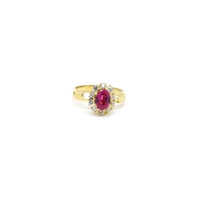 Anel Formatura 1753 Zircônias em Ouro 18k
