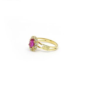 Anel Formatura 1753 Zircônias em Ouro 18k