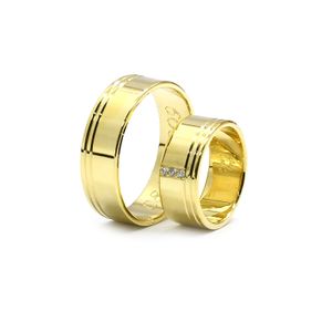 Alianças Fidelidade 7mm em Ouro 18k