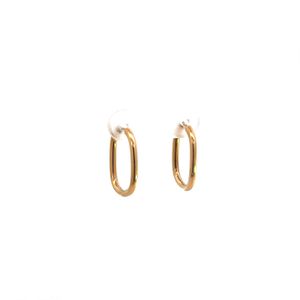 Brinco Argola Oval em Ouro 18k