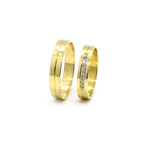 Alianças Eternity 4mm em Ouro 18k