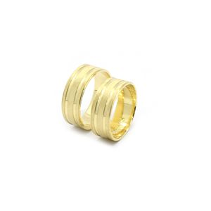 Alianças Igualdade 7mm em Ouro 18k