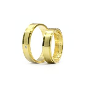 Alianças Fascínio 5mm em Ouro 18k