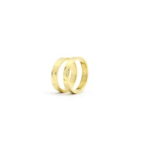 Alianças Infinity 4mm em Ouro 18k