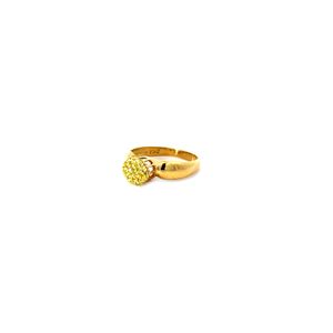 Anel Chuveirinho Zircônias em Ouro 18k