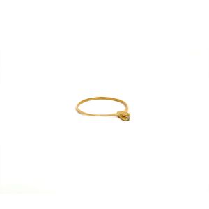 Anel Solitário com Zircônia em Ouro 18k