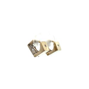 Brinco Argola Quadrada em Ouro Branco 18k