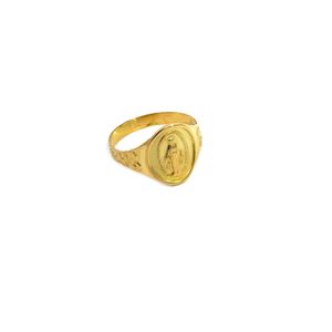 Anel Nossa Senhora das Graças em Ouro 18k