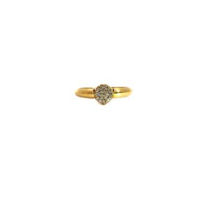 Anel Chuveirinho Zircônia em Ouro 18k