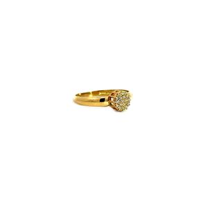 Anel Chuveirinho Zircônia em Ouro 18k