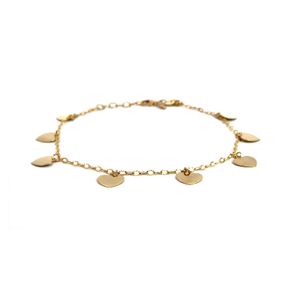 PULSEIRA ELO PORTUGUES PINGENTE CORACAO 18CM