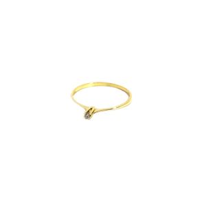 ANEL SOLITARIO ZIRCONIAS T14 - Aproximadamente 0.8g